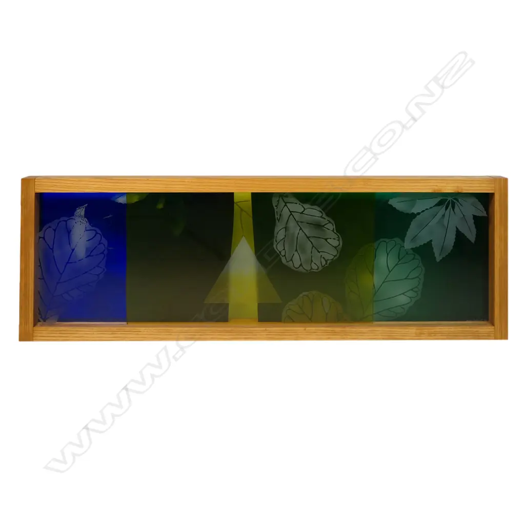 Holy Sanford framed three layer framed glass panel sculpture, Image 1++