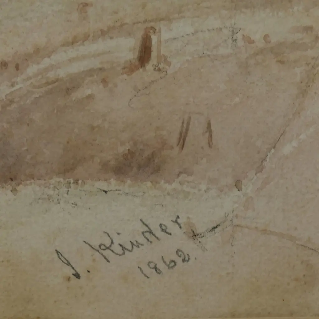 John Kinder (1819-1903) 'Clearing Canty's Bush. Titirangi', Image 1++