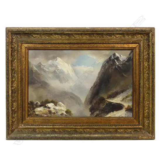 James Peel (NZ 1847-1905) Southern Alpine Landscape,