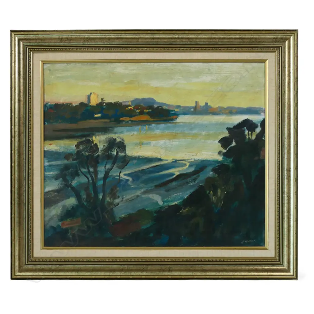 John Horner (NZ 1944-) Auckland Landscape with Rangitoto in Background, Image 1++