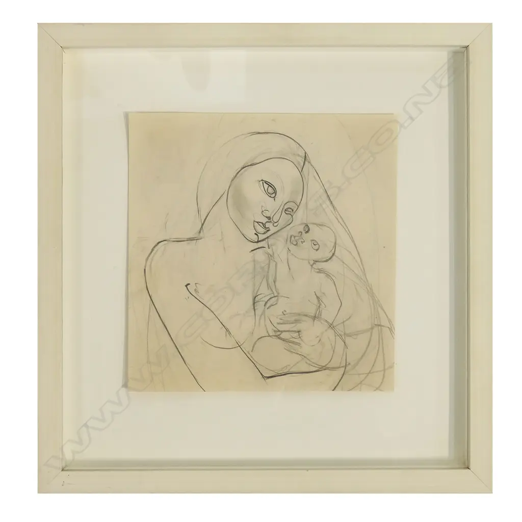 Louise Henderson (NZ 1902-1994) Mother and Child, Image 1++