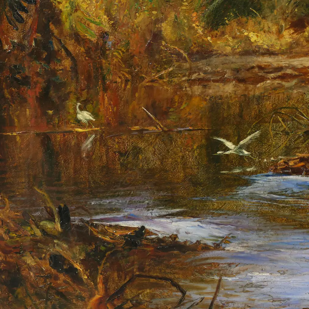 19thC artist unknown, untitled native hunting scene, Image 1++