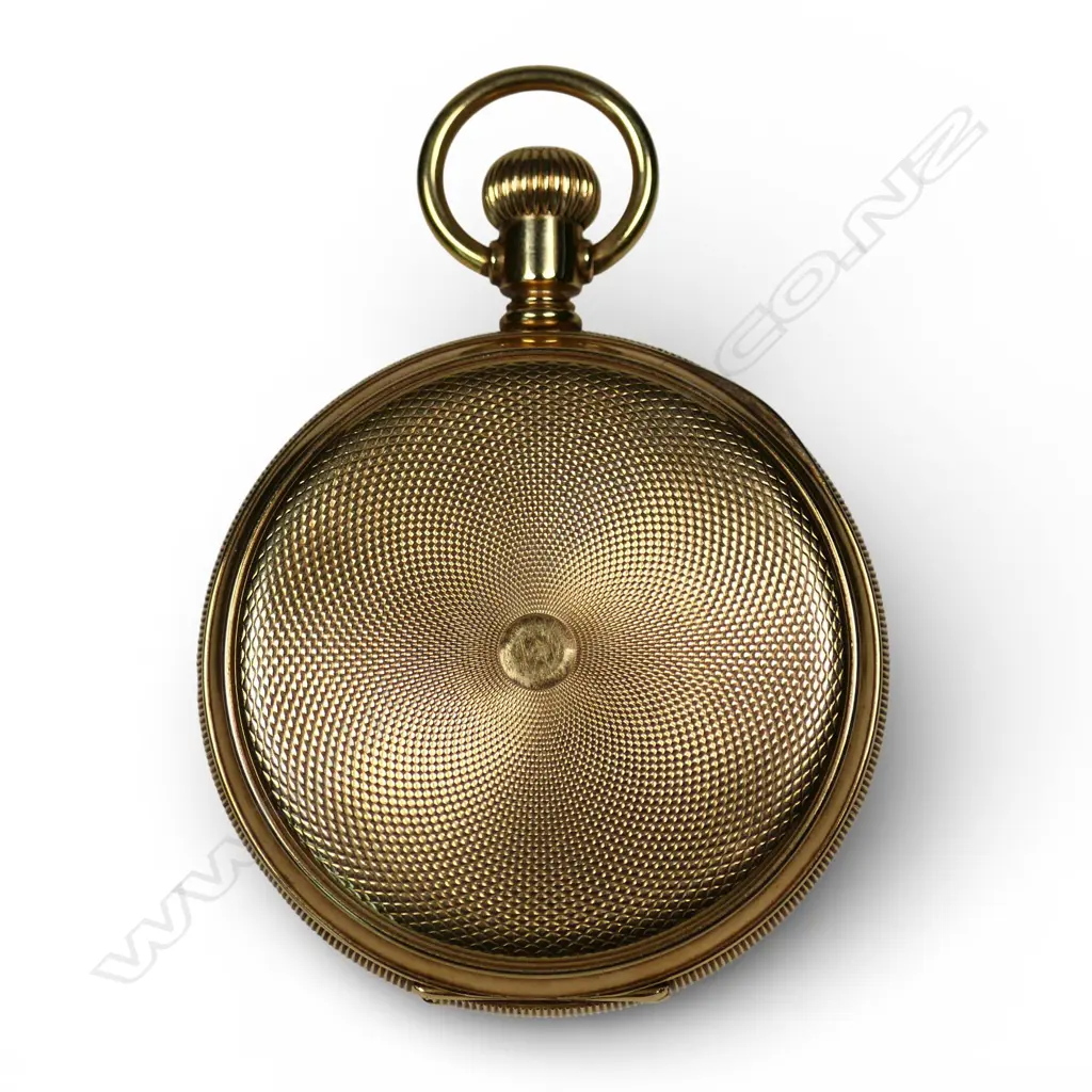 A late 19thC 14ct gold full hunter Elgin pocket watch, Image 1++