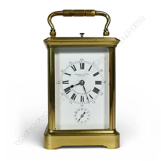 A 19thC French grande sonnerie carriage clock,