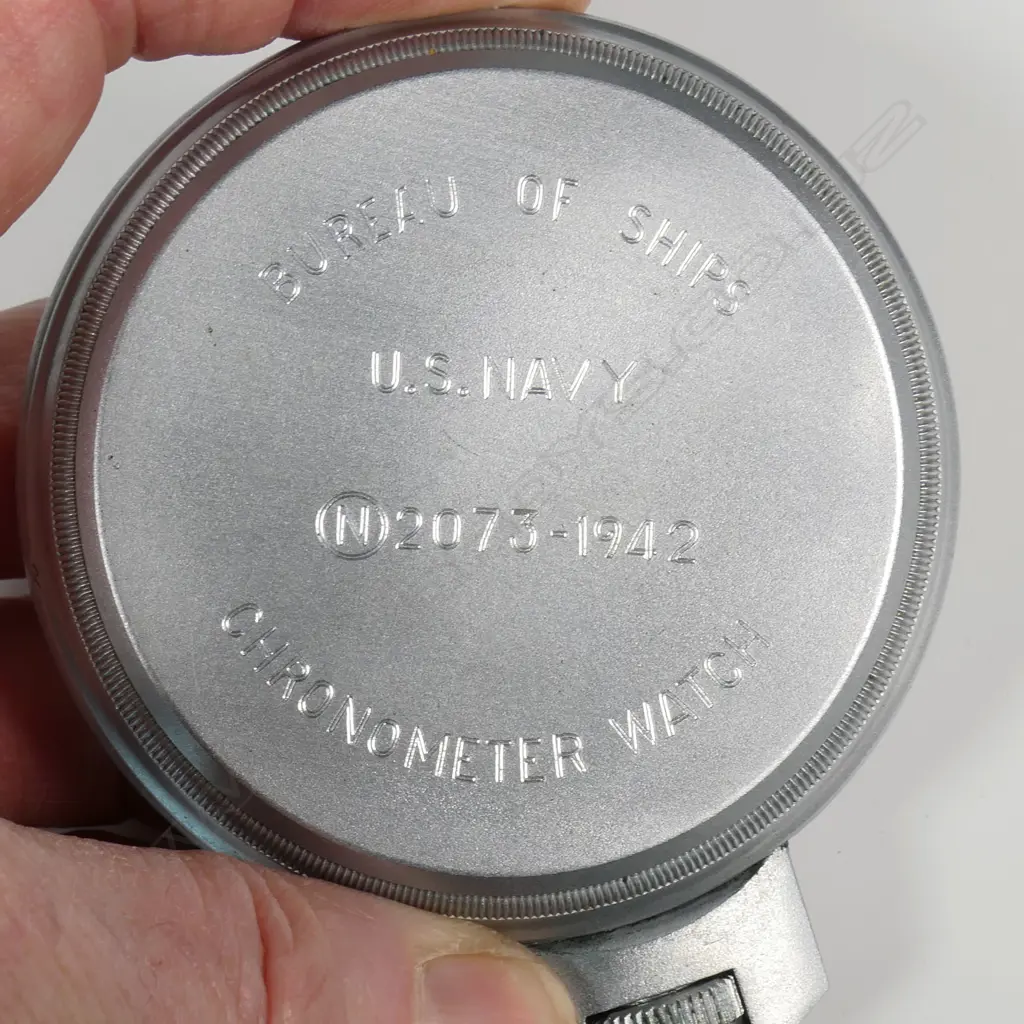 A 1941 Hamilton Watch Co, Lancaster, PA., USA Model 22 WWII US Navy cased chronometer deck watch, Image 1++