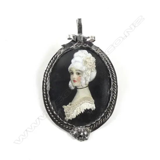 An unusual New Zealand silver framed portrait miniature
