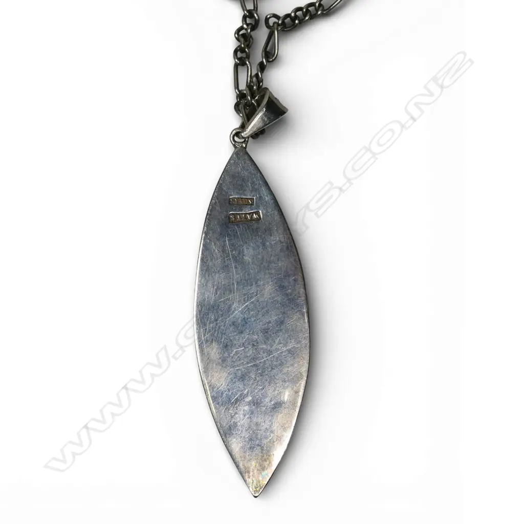 Reuben Watts New Zealand silver and opal pendant, Image 1++