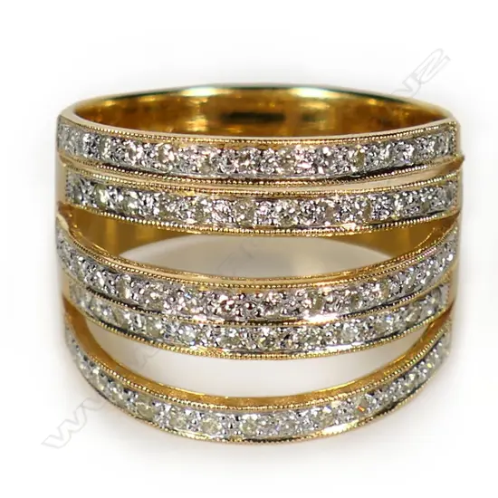 An 18ct gold and diamond dress ring,
