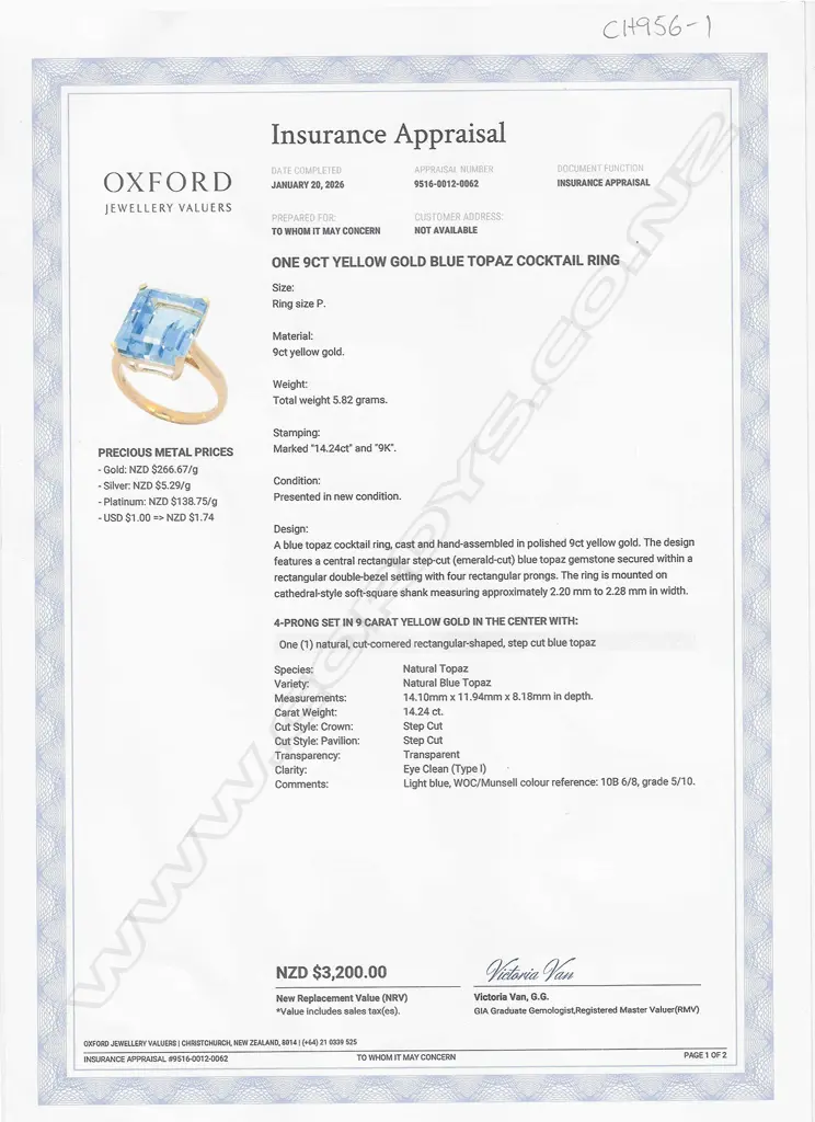 A 9ct gold and topaz cocktail ring, Image 1++