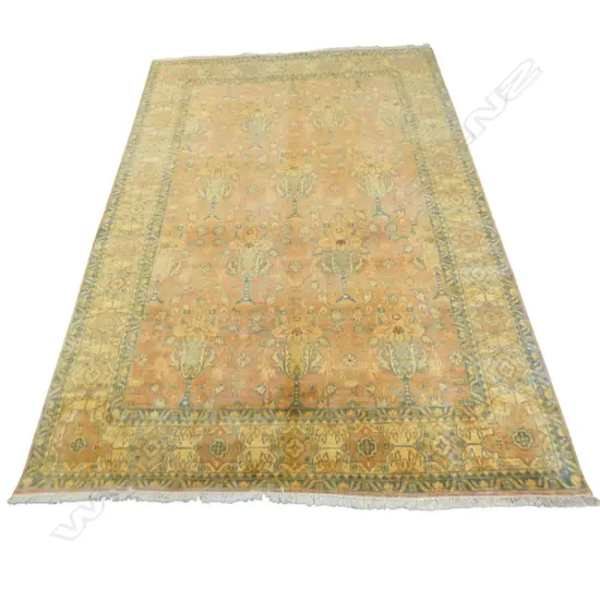 A large Persian Sarouk style hand knotted rug,