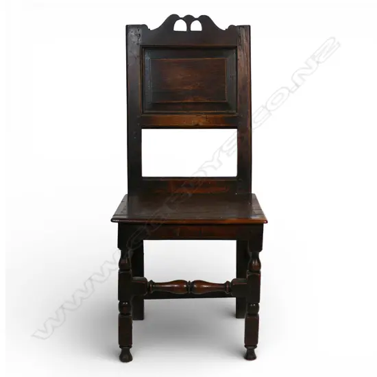 A Georgian oak country house chair,