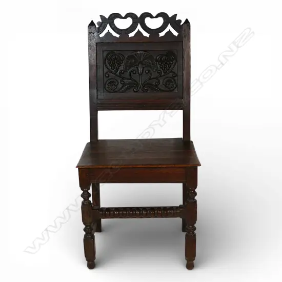 A Georgian oak country house chair,