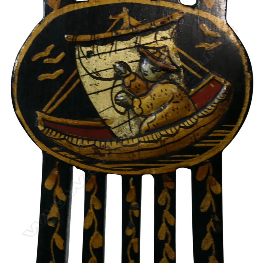 A set of four ebonised dining chairs, Image 1++