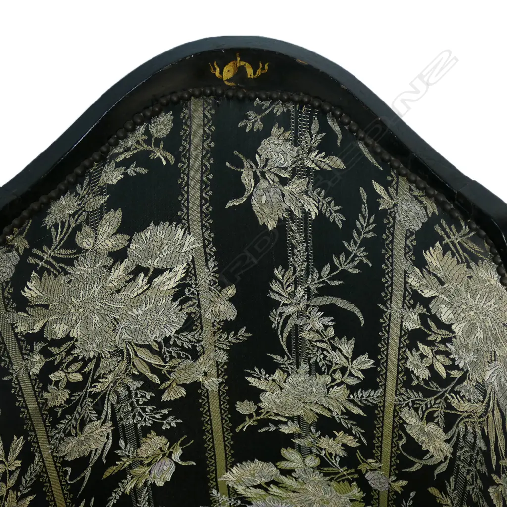 A pair of unusual ebonised tub chairs, Image 1++