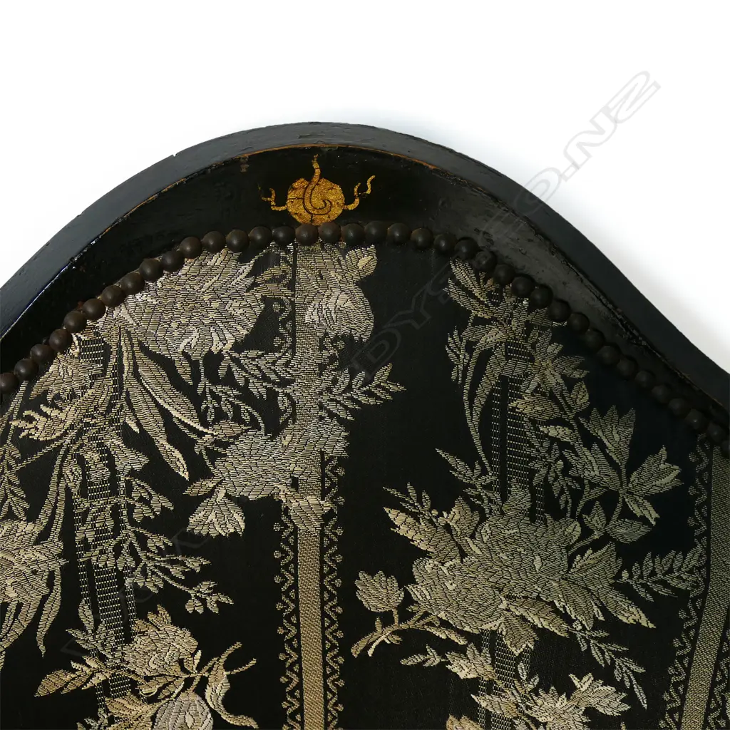A pair of unusual ebonised tub chairs, Image 1++