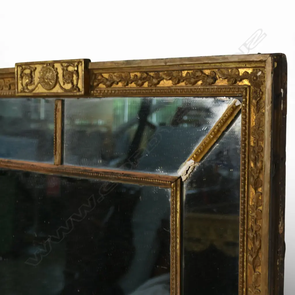 A 19thC cushion shape mirror, Image 1++