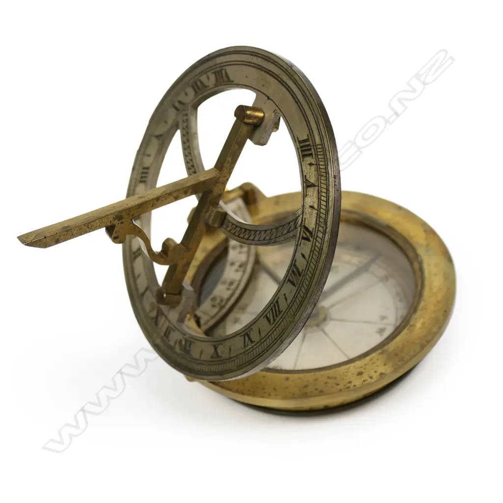 An octagonal brass equatorial sundial, Image 1++