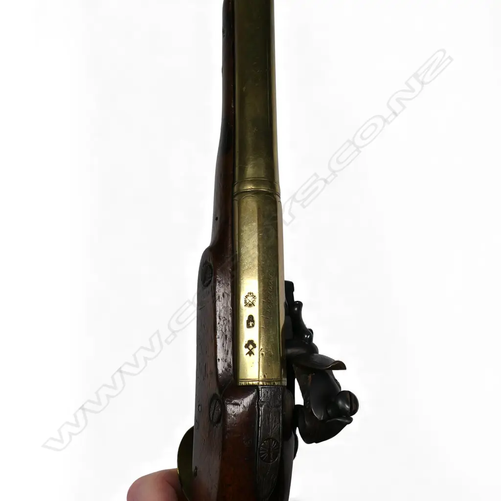 An early 19thC William Chance of London large bore flint lock pistol, Image 1++