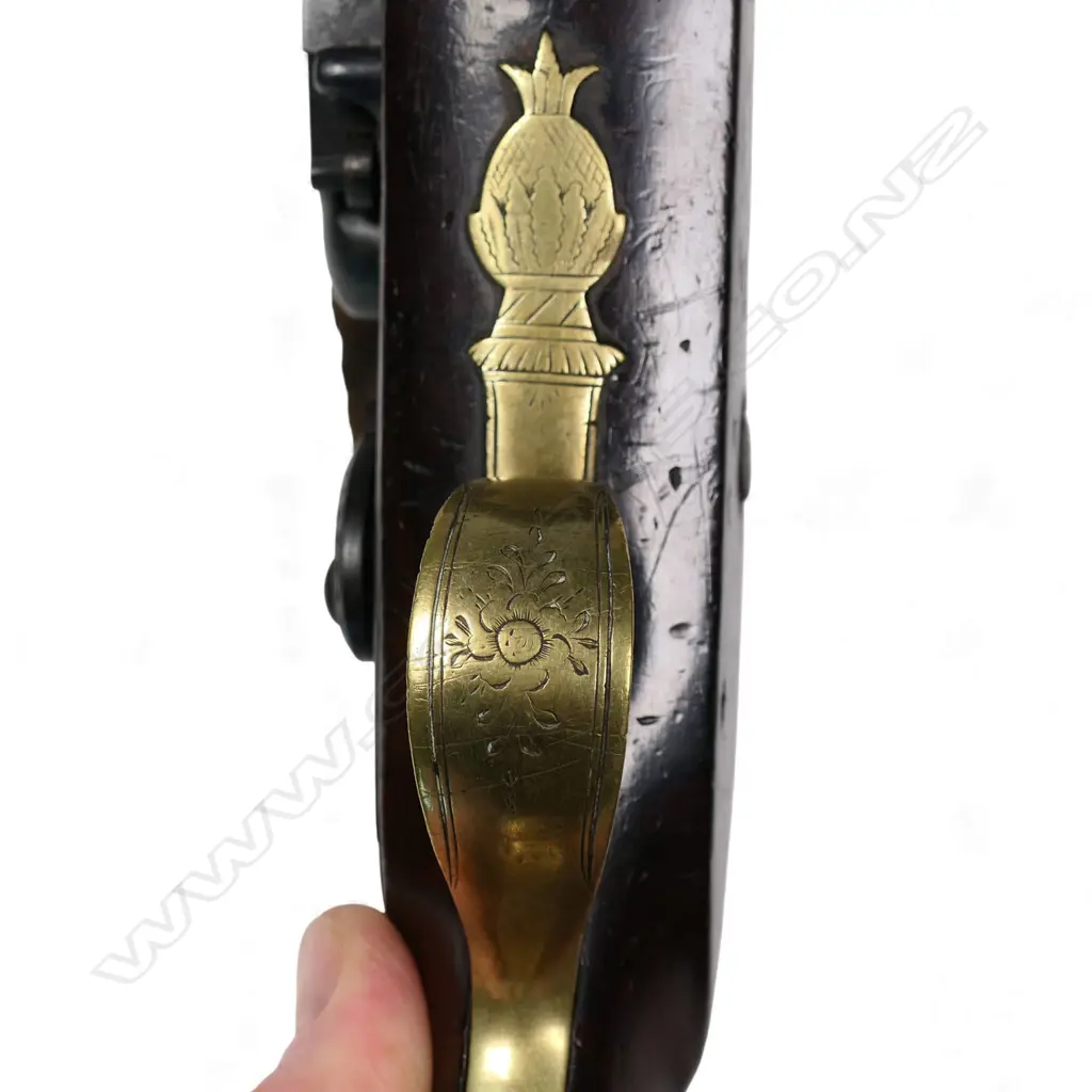 An early 19thC William Chance of London large bore flint lock pistol, Image 1++