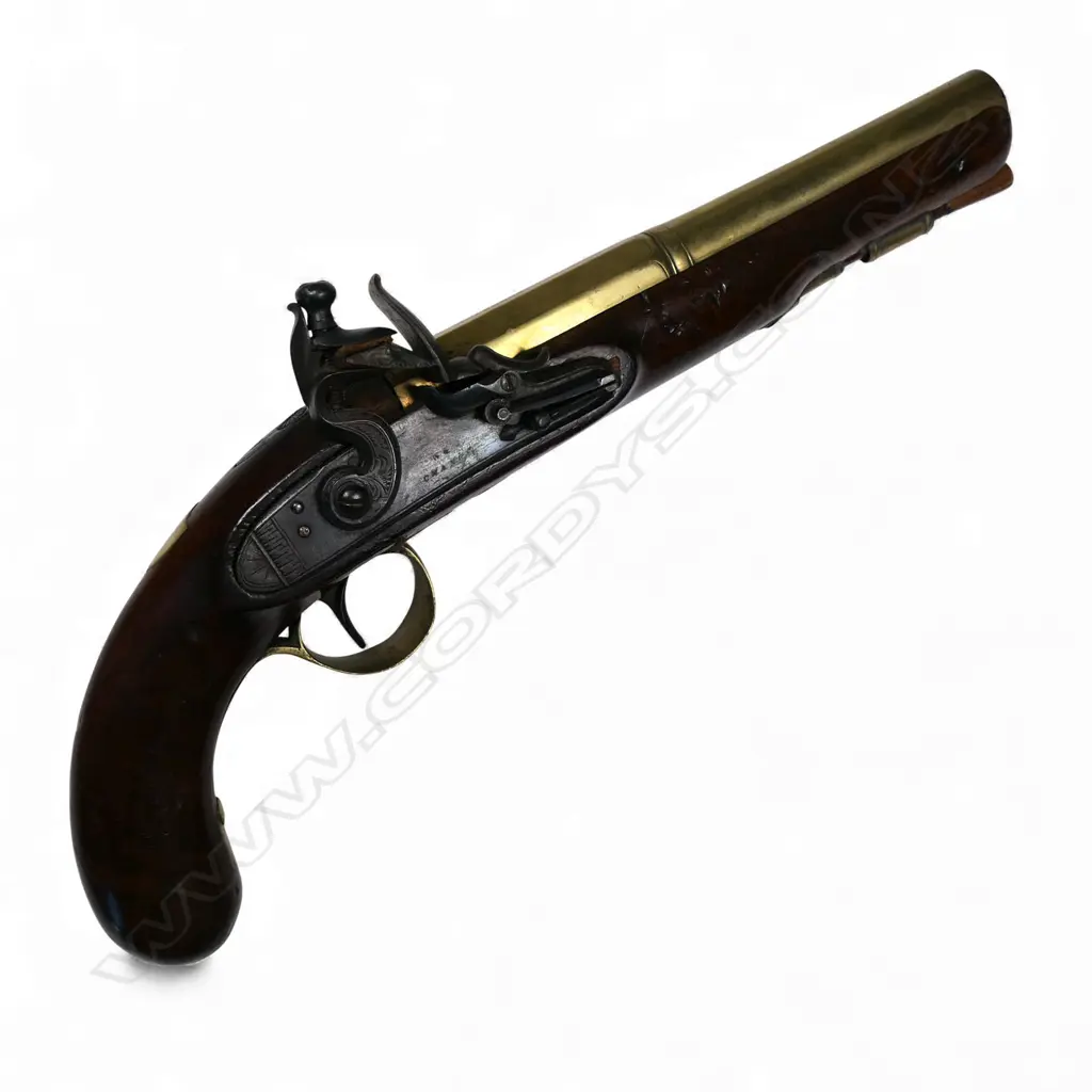 An early 19thC William Chance of London large bore flint lock pistol, Image 1++