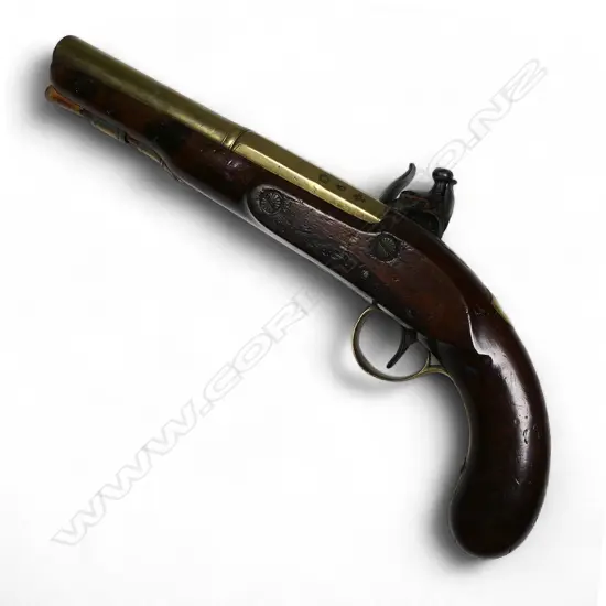 An early 19thC William Chance of London large bore flint lock pistol,