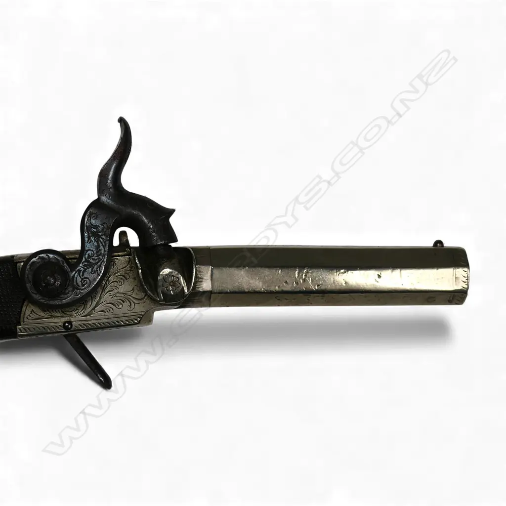 A Georgian percussion cap pocket pistol by Smith of London, Image 1++