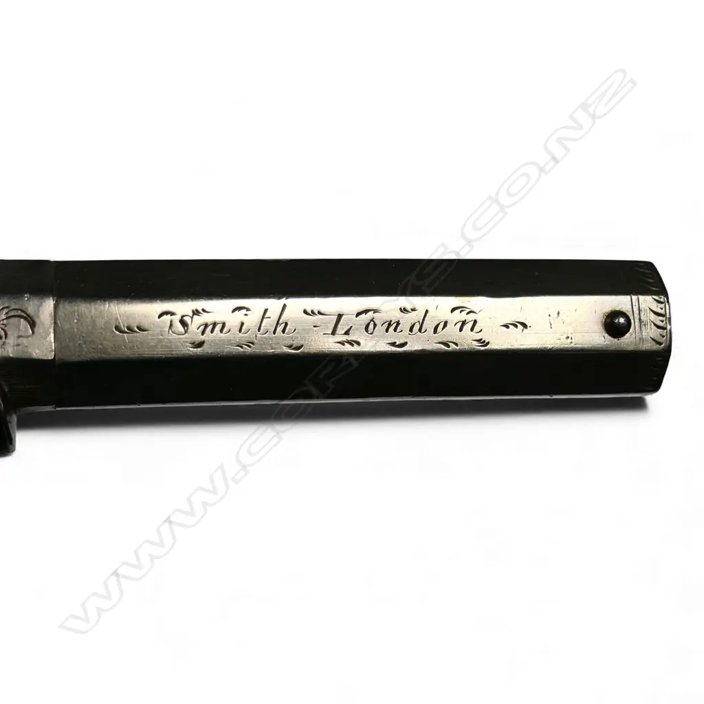 A Georgian percussion cap pocket pistol by Smith of London, Image 1++