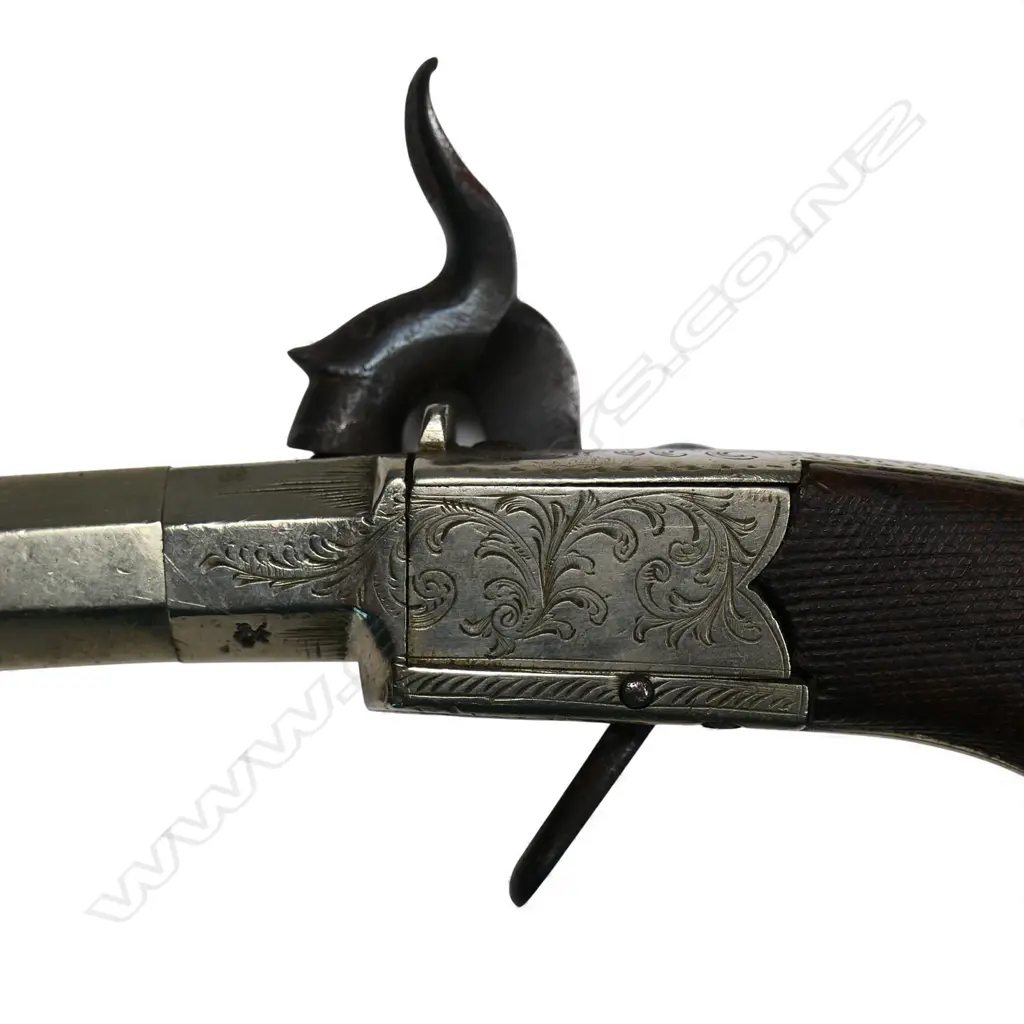 A Georgian percussion cap pocket pistol by Smith of London, Image 1++