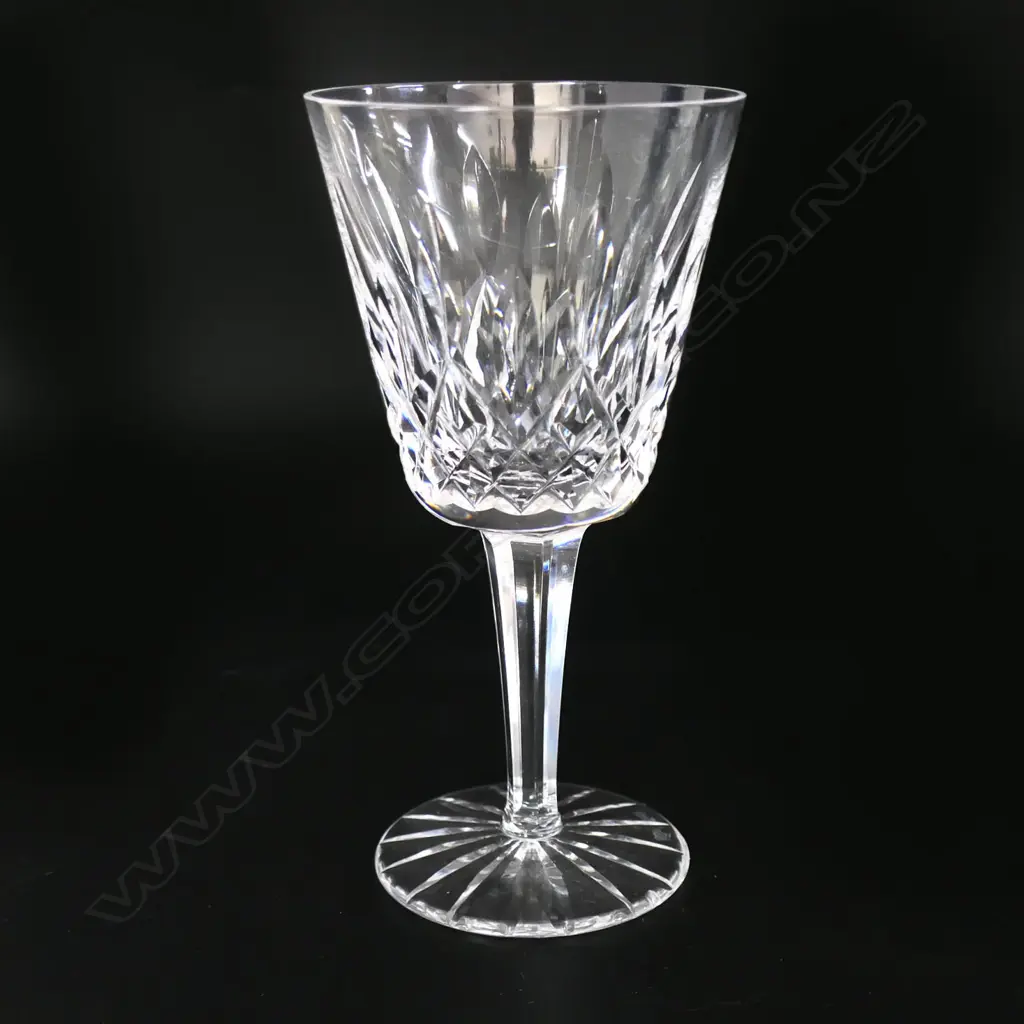 A set of twelve Waterford crystal Lismore claret glasses Image 1++