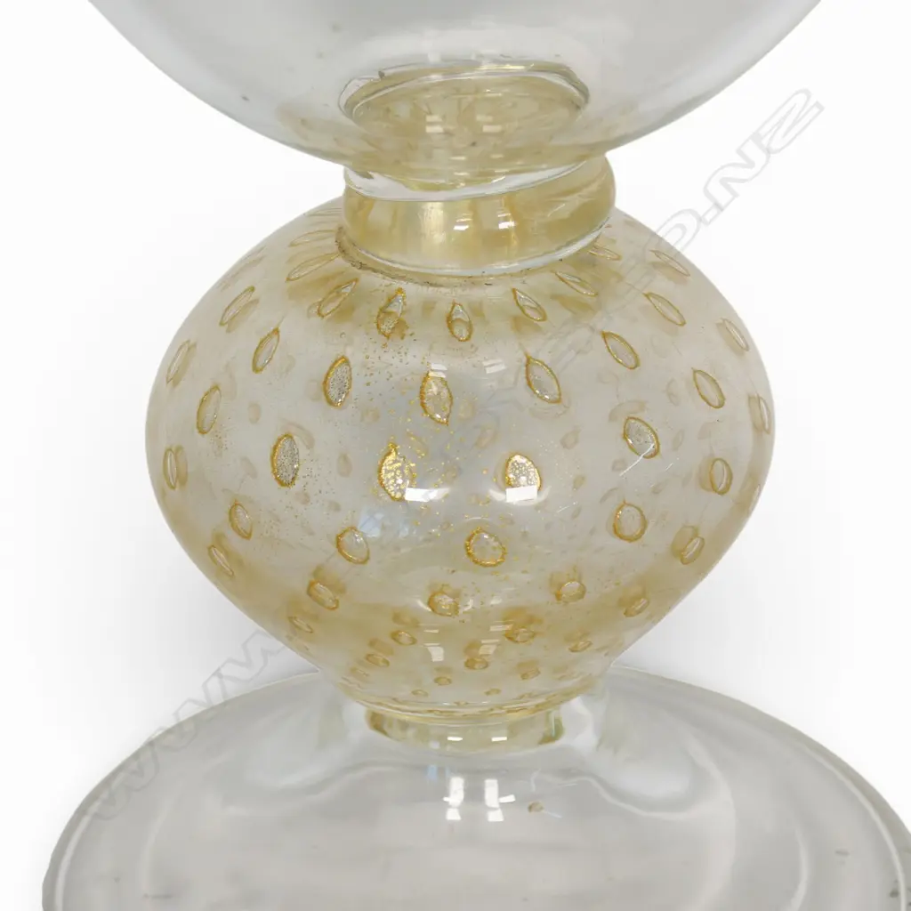 A large vintage Venetian mouth blown goblet vase, Image 1++