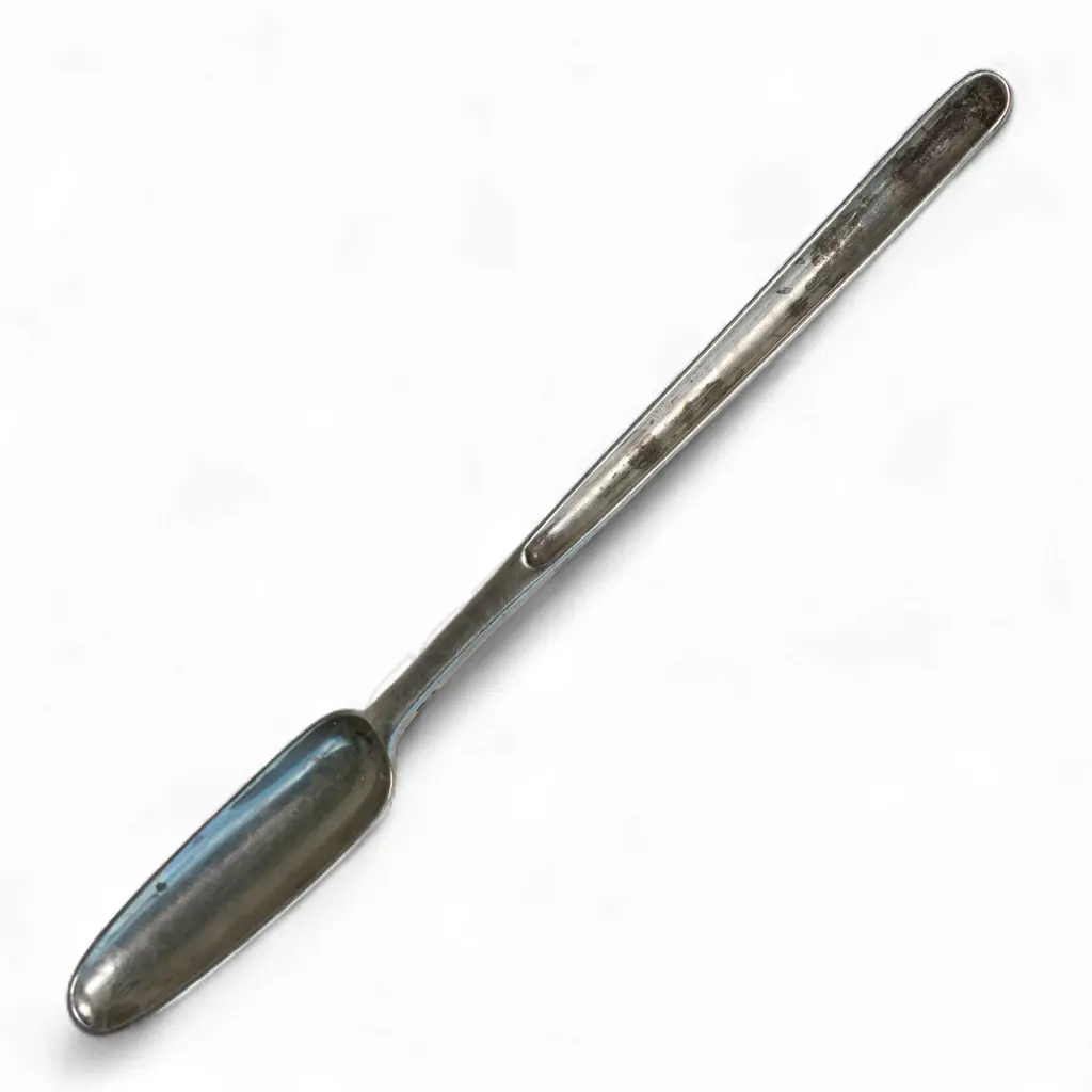 George III silver marrow scoop, Image 1++