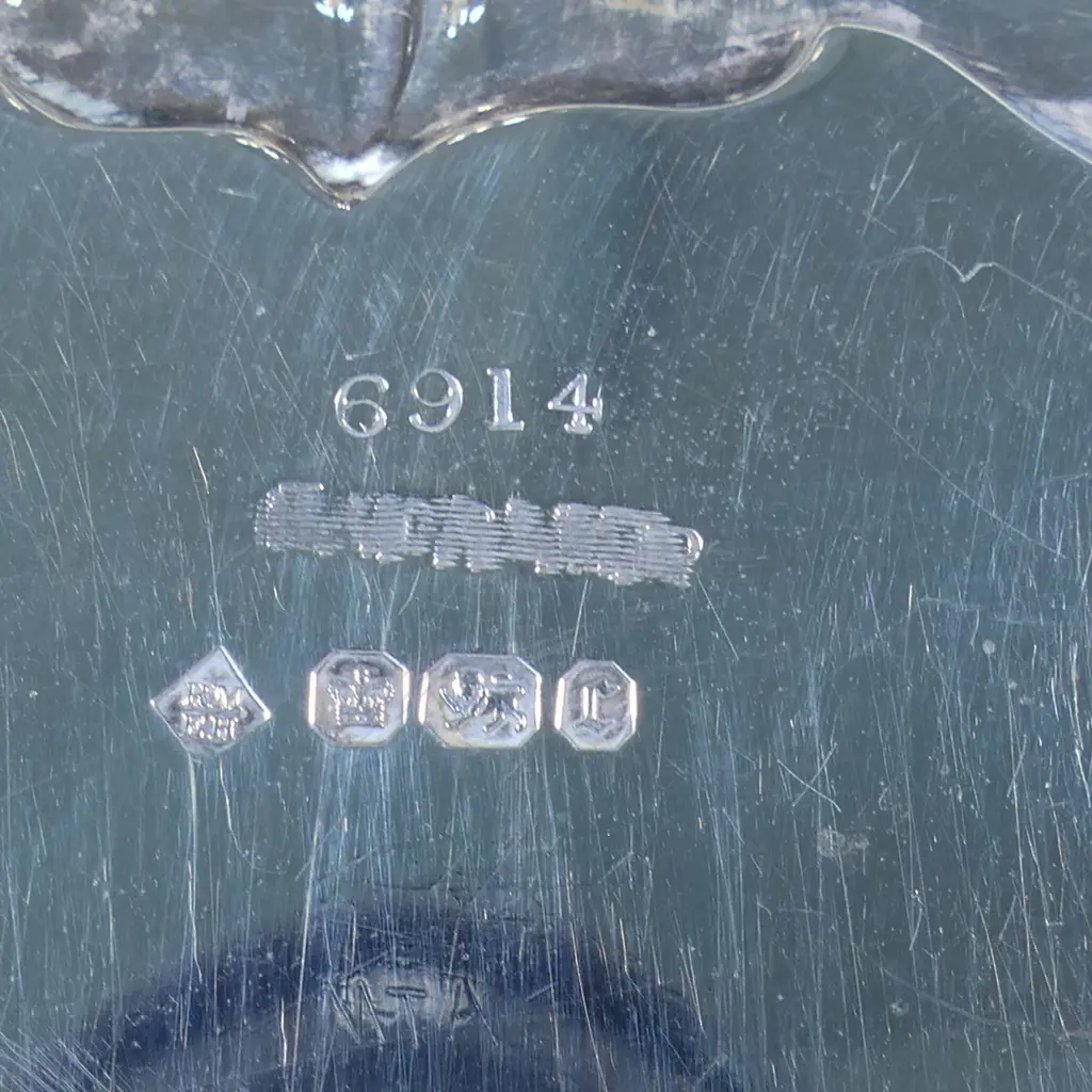 A Victorian silver piecrust edged waiter, Image 1++