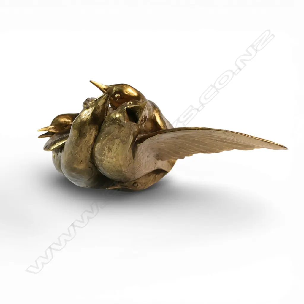 Katherine Rutecki cast brass sculpture 'Come', Image 1++