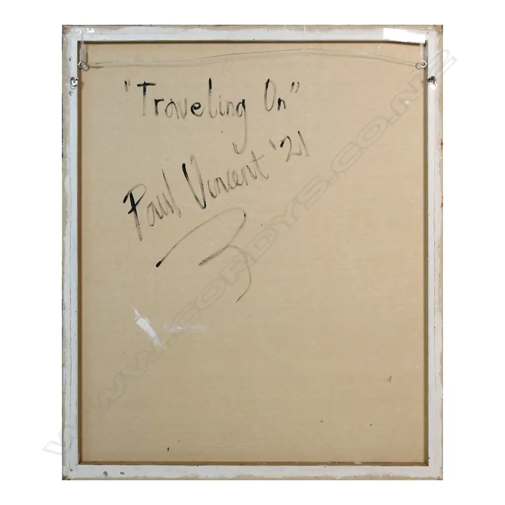 Paul Vincent (NZ 20thC) ‘Travelling On’, Image 1++