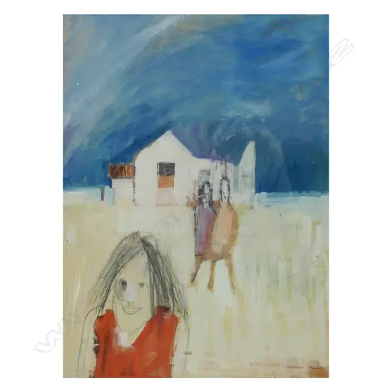 Barry Bates (aka Billy Apple) (NZ1935-2021)  Untitled (House and Figures),