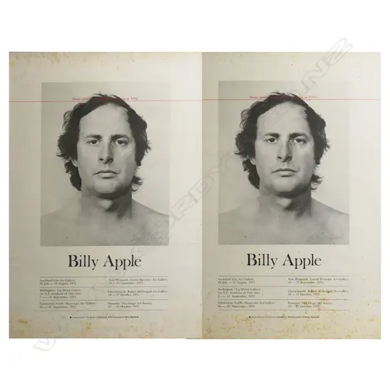 Billy Apple (NZ 1935-2021) 'Billy Apple' 1975,