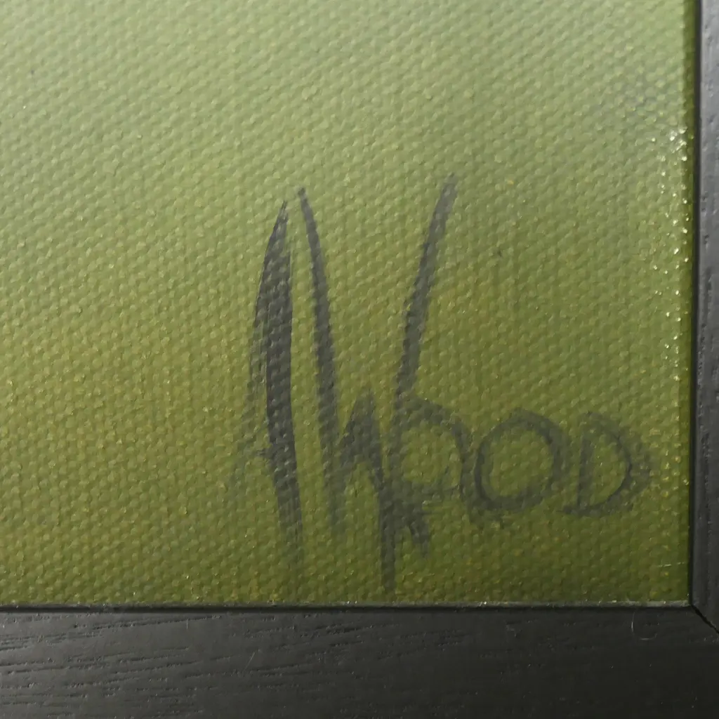 Agnes Wood (NZ 1921-2013) 'Portraits of Unknown People (man holding an apple)', Image 1++