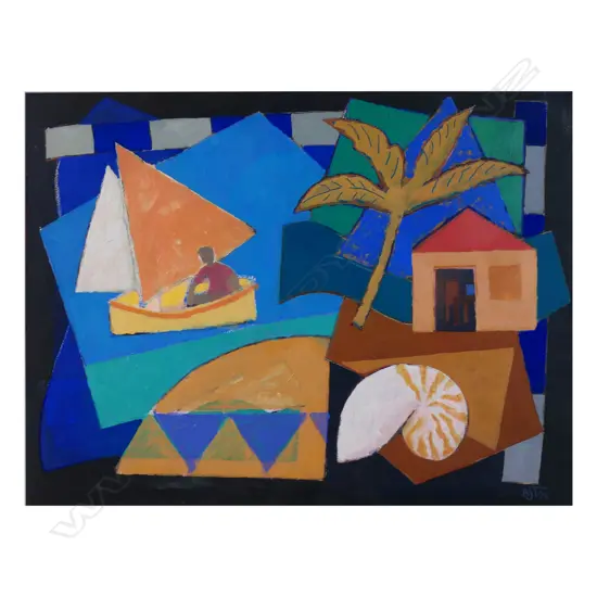 Bruce Treloar (NZ 1946-) 'Shoreline and Batch',