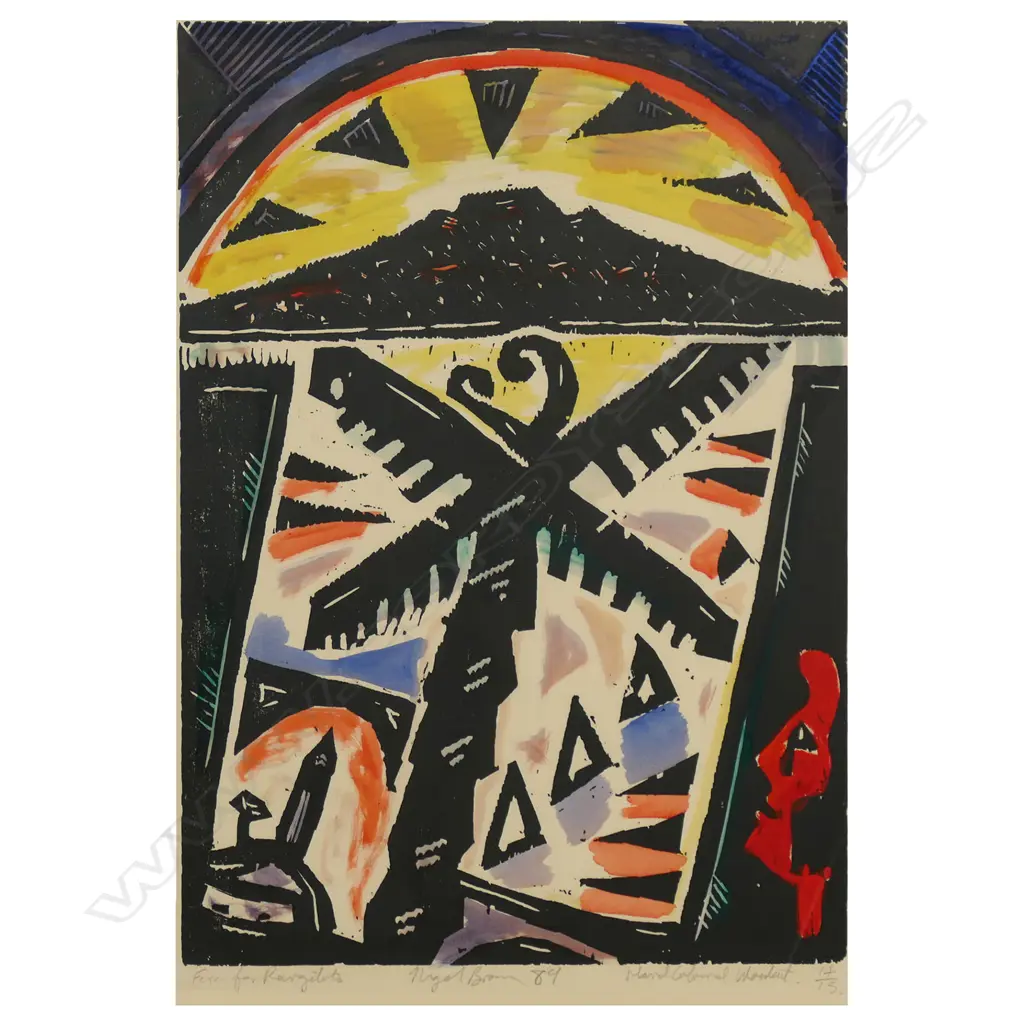 Nigel Brown (1949-) 'Fern for Rangitoto', Image 1++