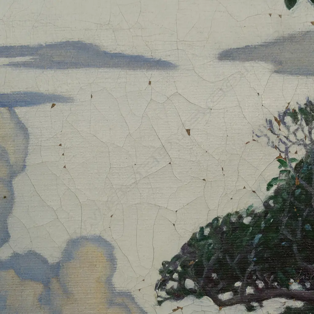 Marcus King (1891-1983) untitled hilltop trees and clouds, Image 1++