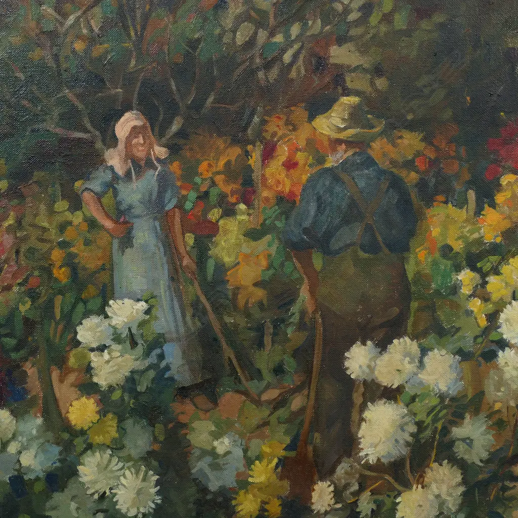 c.1920 Artist unknown - after James Nairn 'Autumn Blooms' 1899, Image 1++
