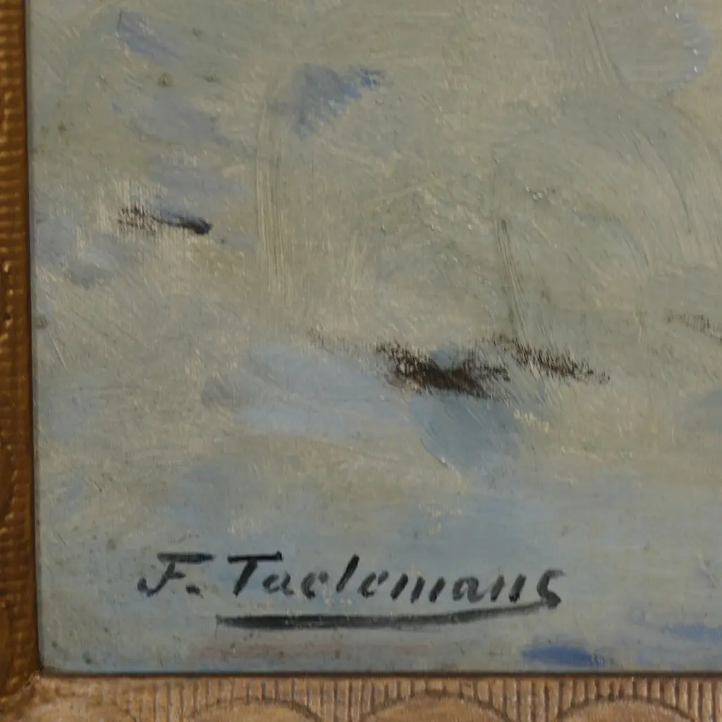 Jean-Francois Taelemans (Belgium 1851-1931) Trees in Snowy Landscape, Image 1++