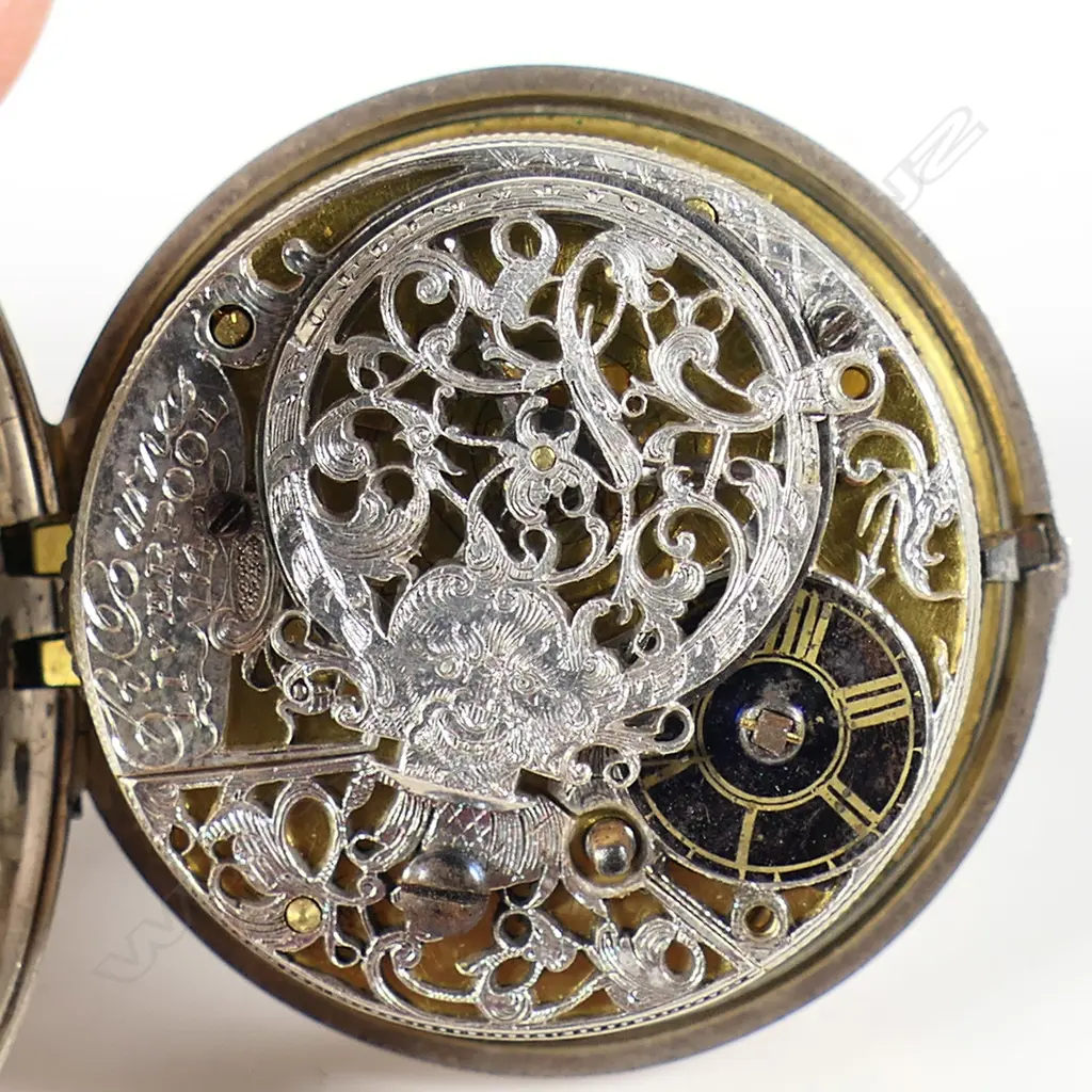 A George III silver pair cased pocket watch by Robert Barnes of Liverpool, Image 1++