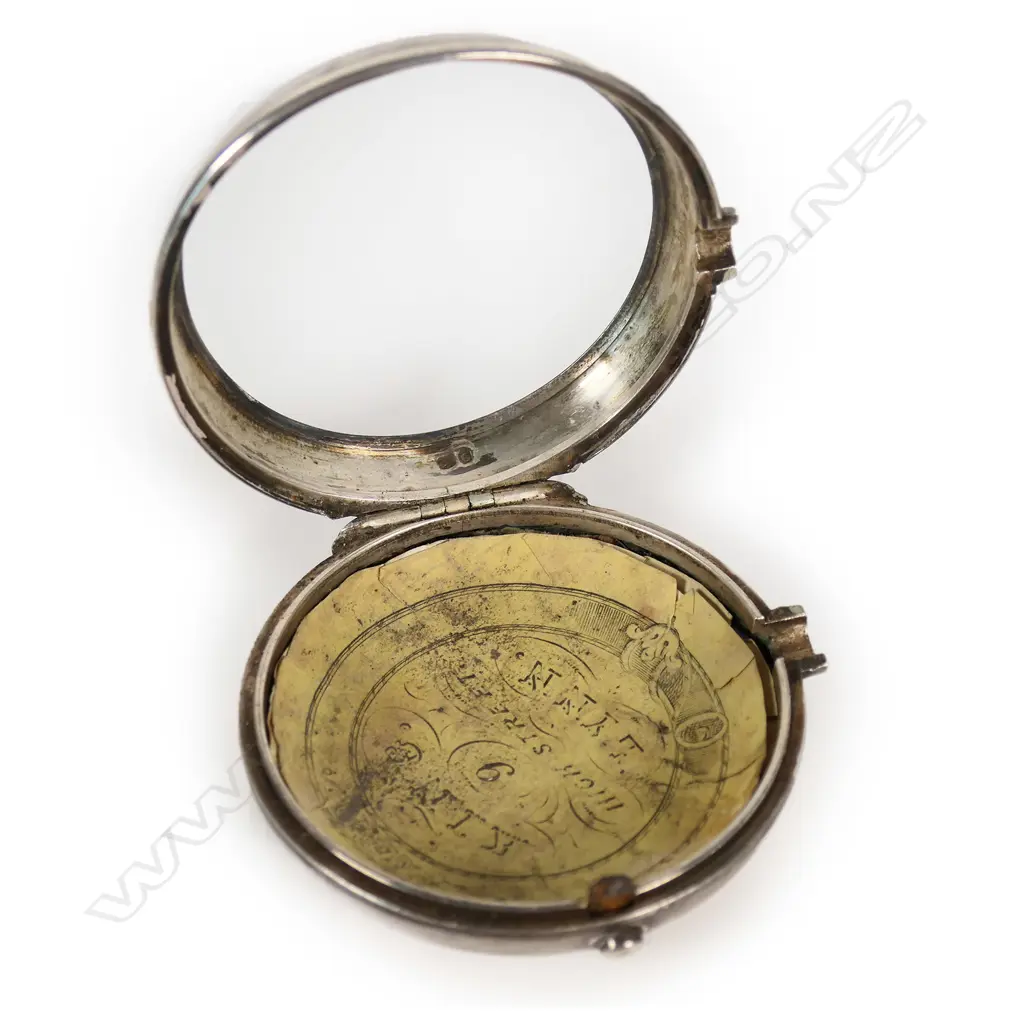 A large George IV silver pair case pocket watch, Image 1++