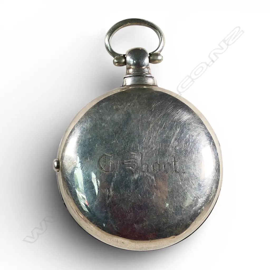 A Birmingham 1821 silver pair cased pocket watch, Image 1++