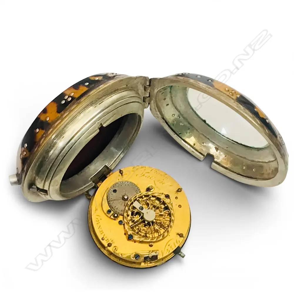 A large consular tortoiseshell cased pocket watch by Pierre-Nicolas Faizan a Geneve (b.1768), Image 1++