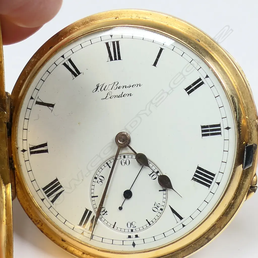 An early 1900s 18ct gold half hunter pocket watch, Image 1++