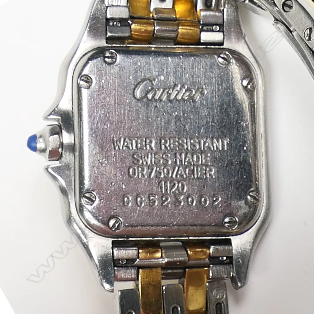 A vintage Cartier Panthère ladies 18ct gold and stainless wristwatch, Image 1++