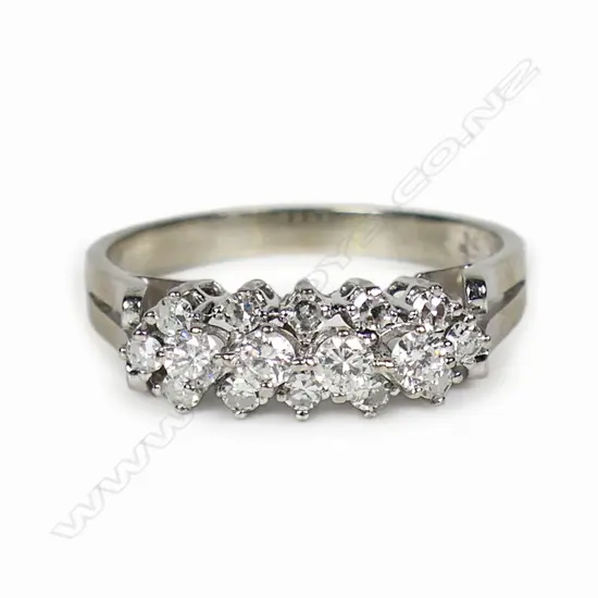 A 14ct white gold and diamond dress ring,