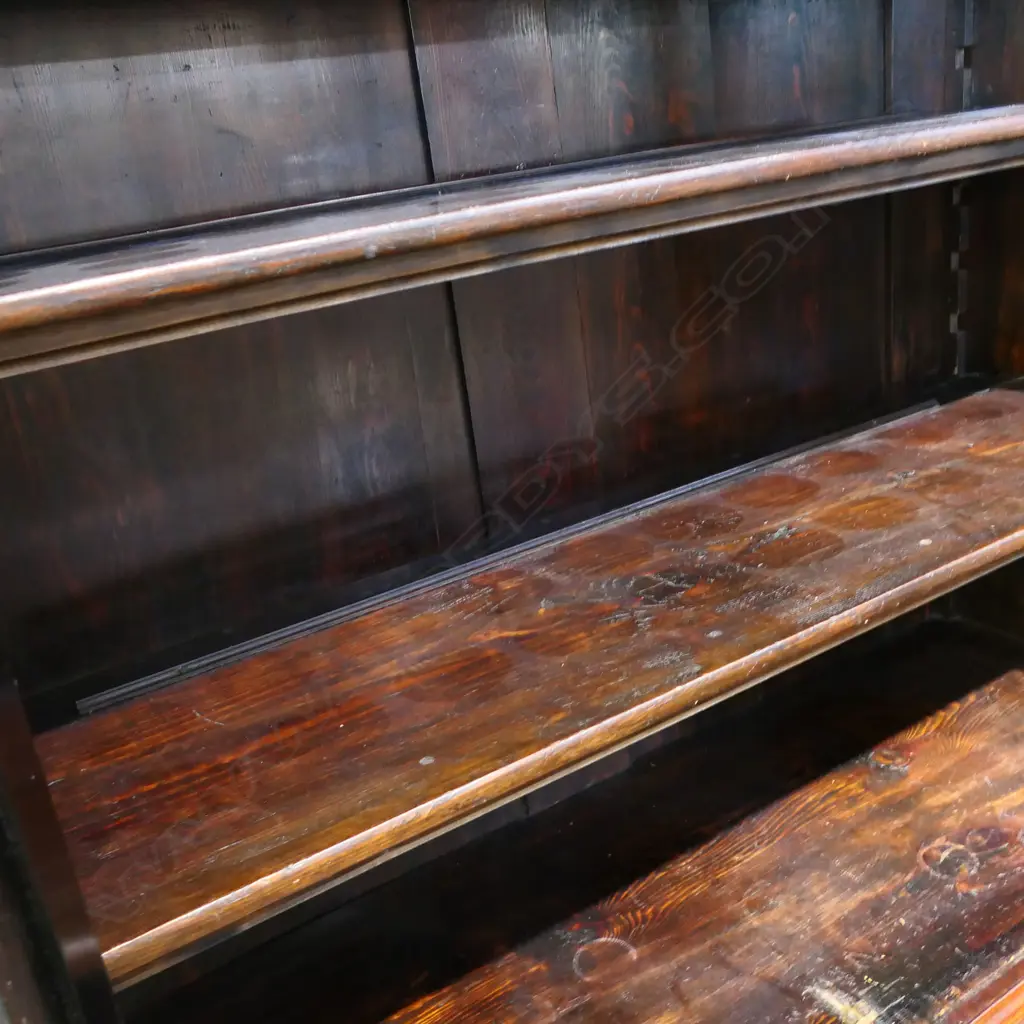 A 19thC walnut tall glazed bookcase cabinet, Image 1++